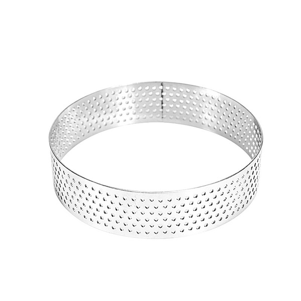 430 stainless steel round holed tower ring punched French fruit tart…