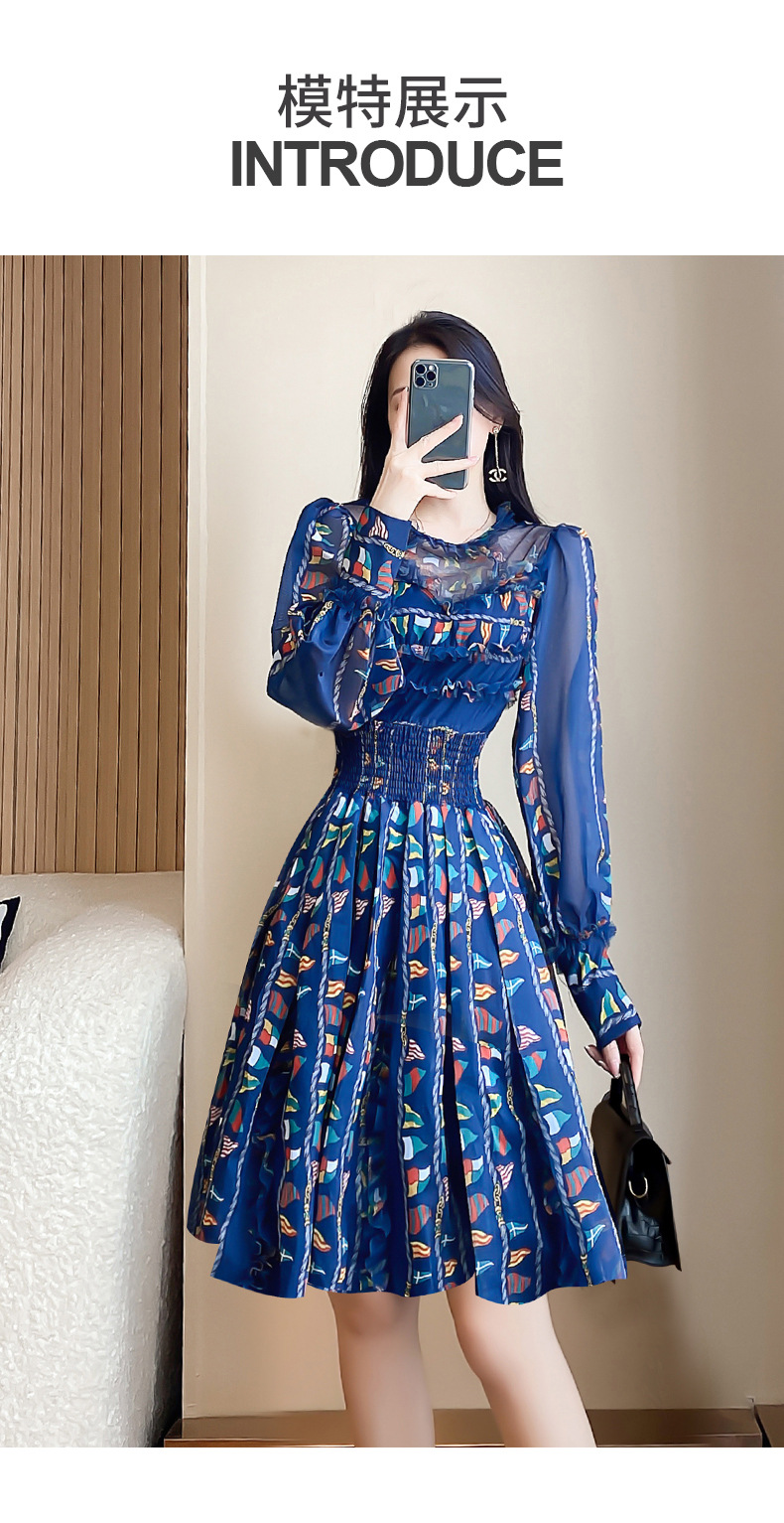 C2754 1350K VÁY ĐẦM LIỀN THÂN DÁNG DÀI NỮ DONTDHI DÀI TAY MÙA XUÂN THU ĐÔNG HỌA TIẾT HOA THỜI TRANG NỮ G04 SẢN PHẨM MỚI