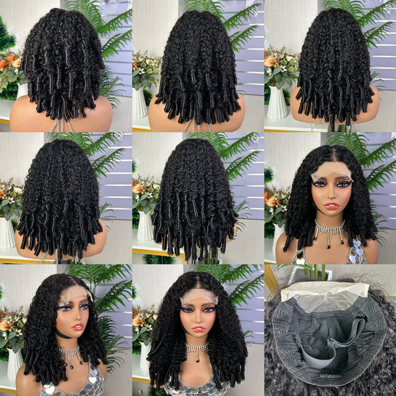 European and American Black Wigs 5X5Qq Pissy Curly Afro African Wigs Human Hair