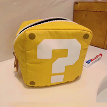 现货日本周边超级马力奥动漫联名化妆包问号方块零钱包口红收纳包