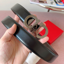 芯片款3.5大牌皮带男款商务腰带奢侈品真皮男士休闲礼盒装裤腰带