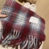 Angela red plaid scarf