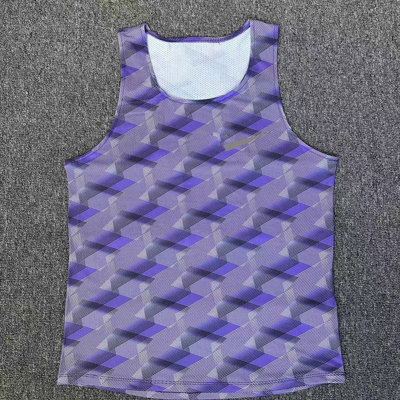 Sports Vest Men's Running Fitness Track and Field Clothing I-Shaped Marathon Quick-Drying Physical Examination Competition Clothing Sports Student Training Clothing