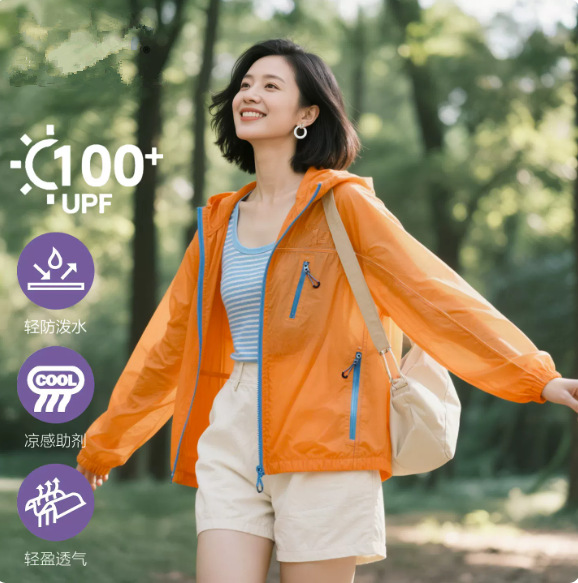 2026 Lightweight Custom Sun Protection Clothing for Women, New Summer Ice Silk Breathable Anti-Uv Stylish Cool Jacket for Moms