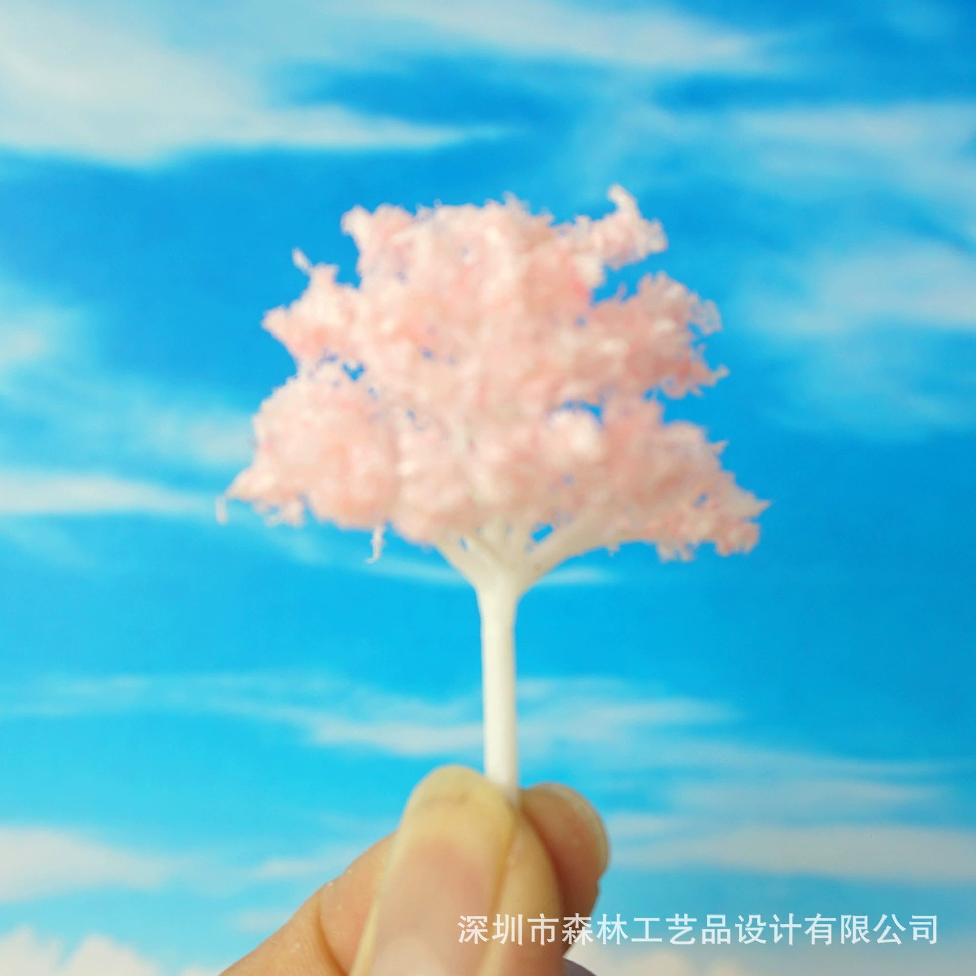 Песочный стол модель здания дерево мох микроландшафтный фон искусственный цветок дерево пластик белый столб персиковое дерево