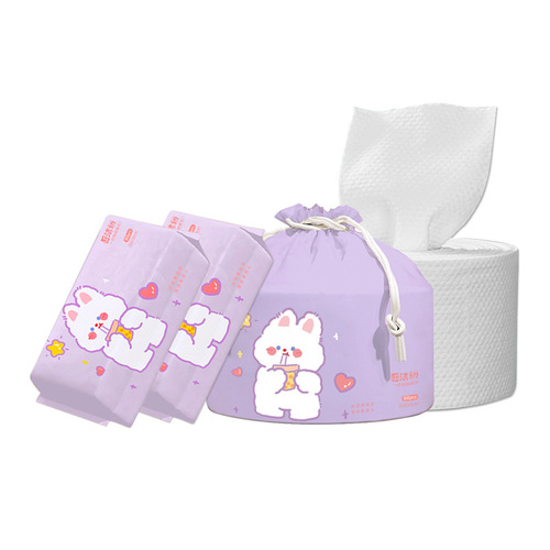 All-cotton disposable face towels wholesale, dry and wet dual-use cleansing towels, beauty facial tissues, baby face wipes, soft cotton towels