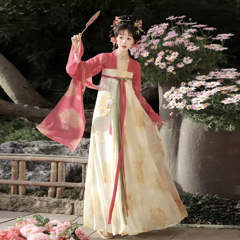 Оригинальный Hanfu женский 2025 новый танский нагрудник с сломанной юбкой с вышивкой