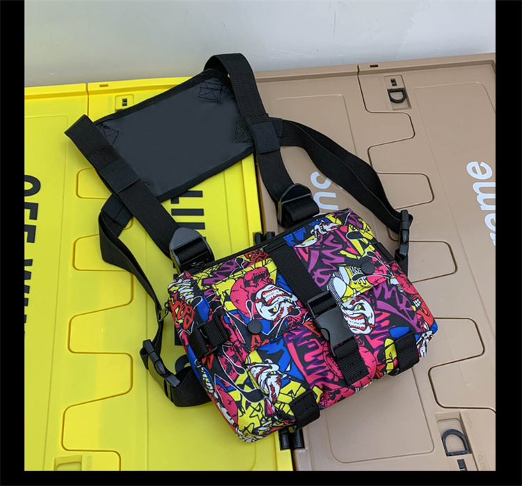 2021 New Work Clothes Vest Jacket Backpack Street Hip-hop Personality Trend Mechanical Style Tactical Hip Hop Chest Bag For Women display picture 12