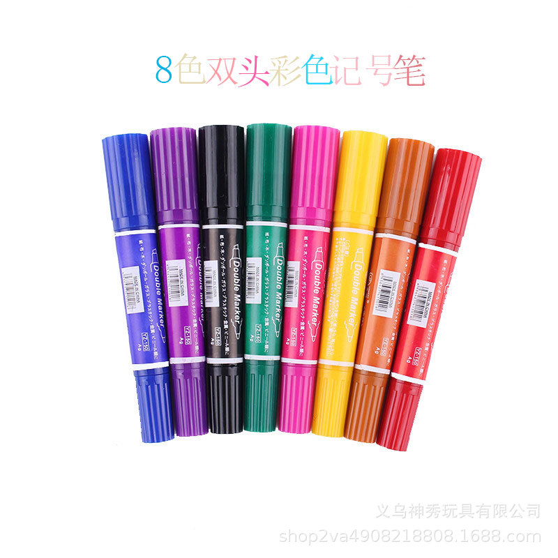 1 marcador de doble cabeza pintado a mano traje de diseño estudiante pluma de acuarela traje de tinta alcohólica pintura pincel de pluma de color