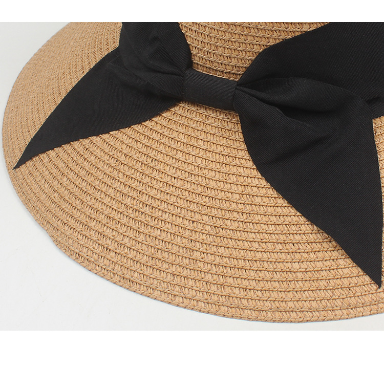 Fashion Simple Bow Big Brim Sun Hat Simple Straw Hat display picture 1