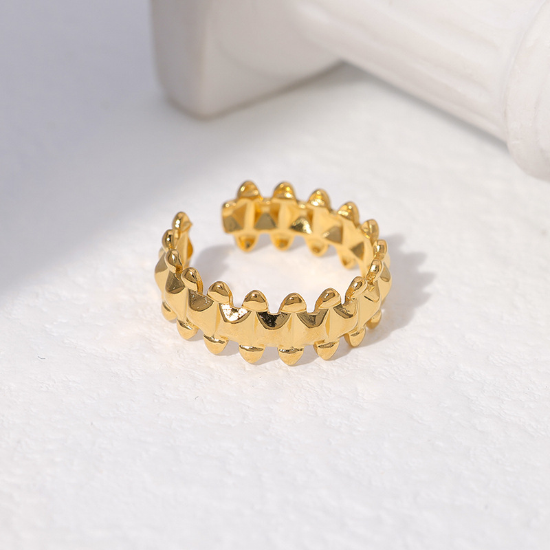 PVD Coated Gold Plating Process Real Gold Plated Plating Material Wholesale Jewelry Fashion Geometric 304 Stainless Steel 18K Gold Plated Plating Stainless Steel Rings