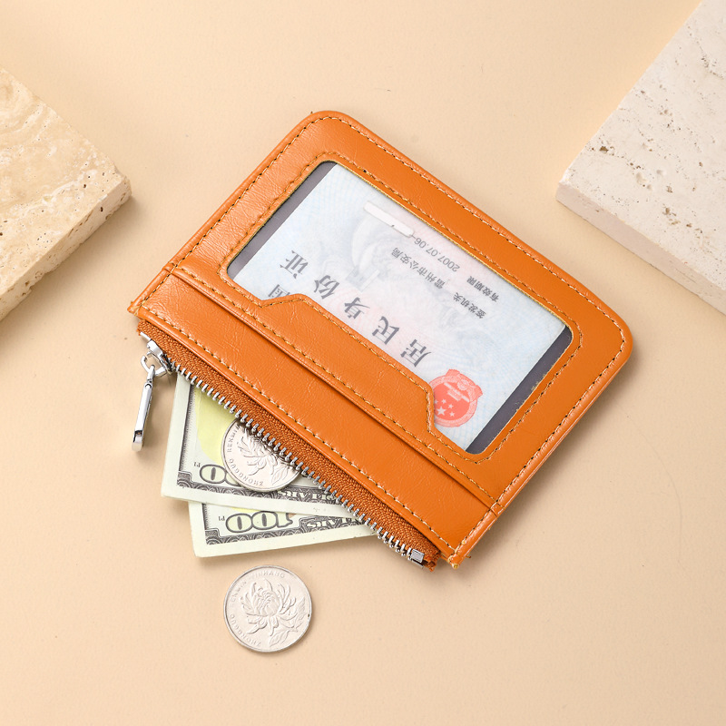 Nuevo tipo de billetera para damas simple estilo coreano corto se puede colocar en la licencia de conducir multi-tarjeta pequeña billetera multi-tarjeta llavero