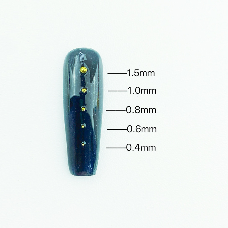 Mini steel ball nail jewelry wholesale solid steel ball whole pack 500g small steel ball gold silver metal small jewelry