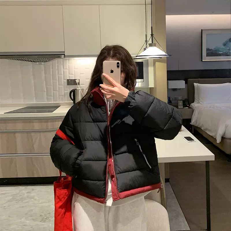 双面穿设计感小众新款棉衣加厚时尚百搭宽松保暖连帽冬季外套棉服