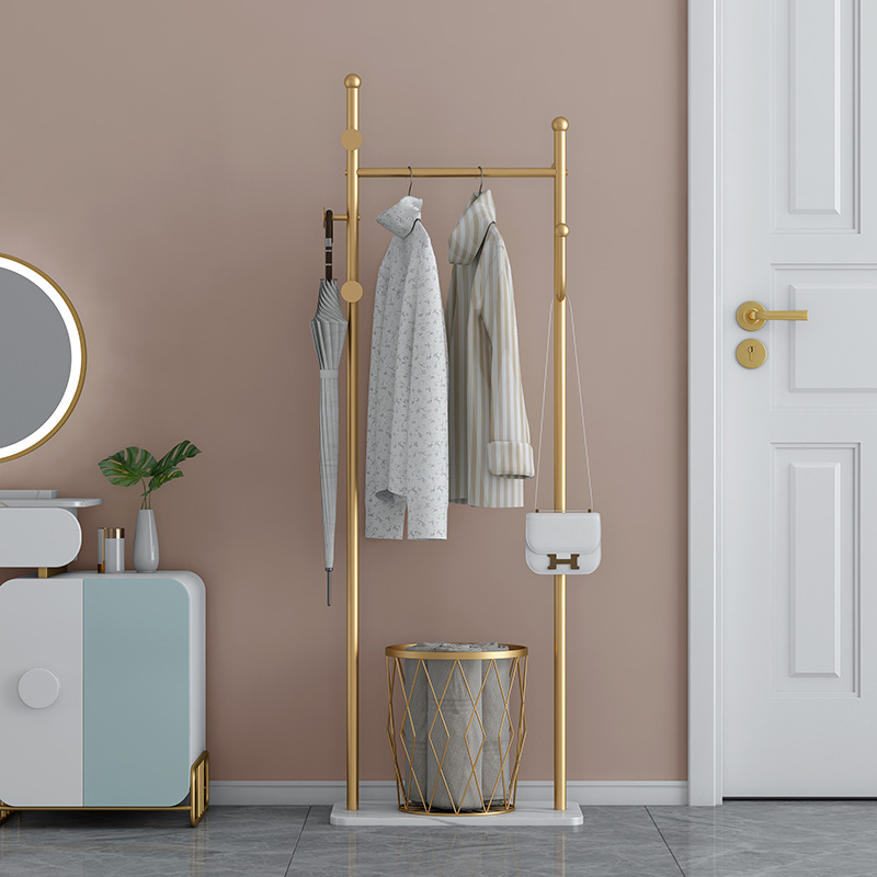 라이트 럭셔리 가정용 수직 옷걸이 바닥 침실 인터넷 유명 룸 코트 랙 도어 거실 코너 교수형 옷 랙