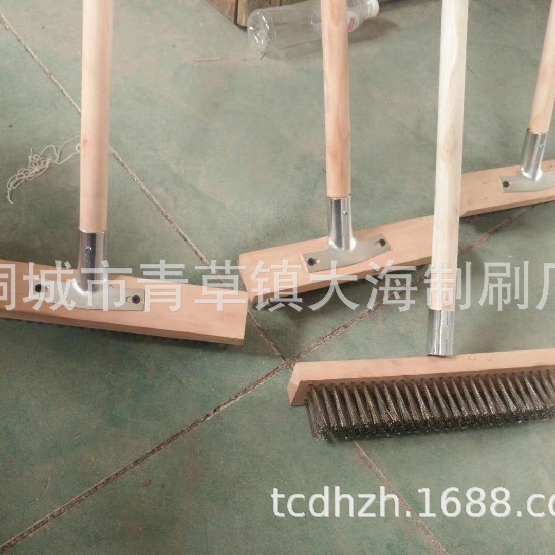 不锈钢丝板刷镀铜钢丝地板刷清理地面（源头厂家）除锈神器