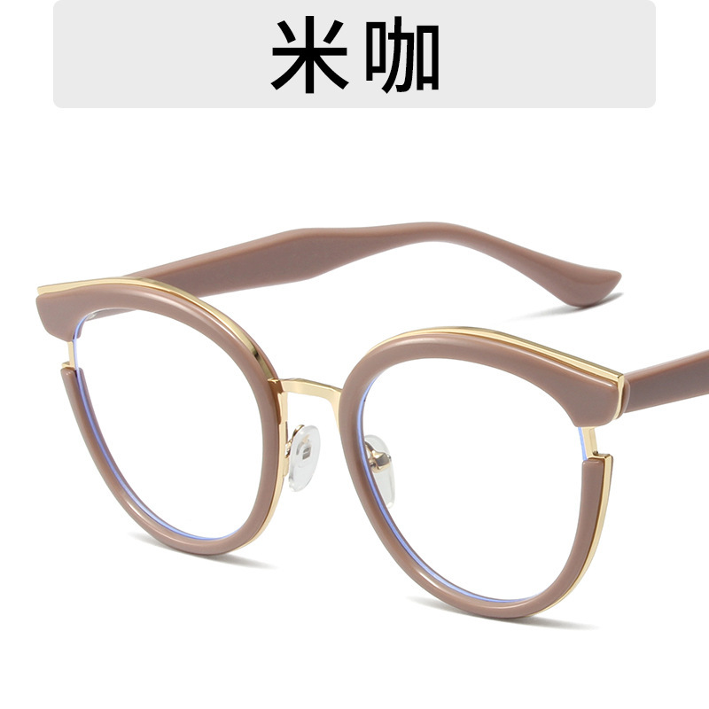 2023 gafas lisas TR90 anti-azul claro europeo y americano transfronterizo retro gafas marco Street shooting ins moda gafas marco