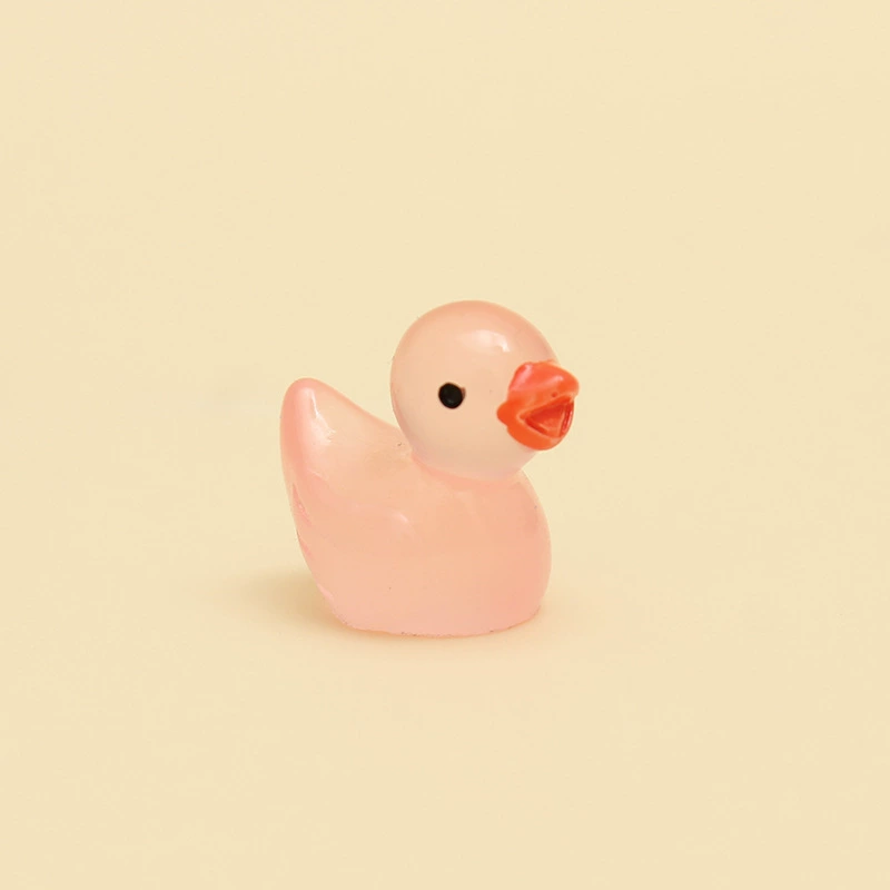 Miniature duck accessory, handmade minifigure prop for micro landscapes, solid & glow colors