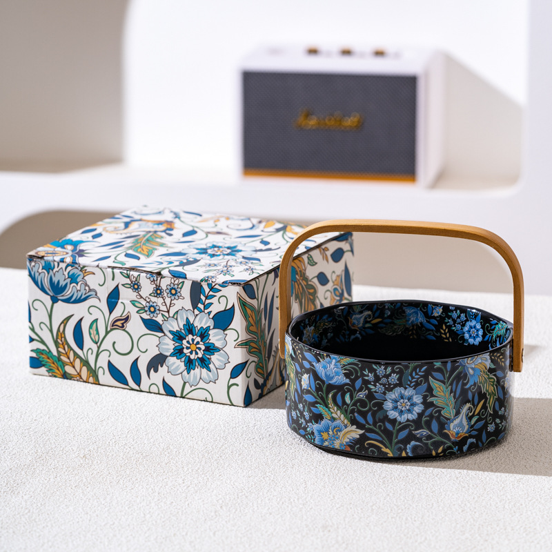 Plato de frutas de iris de diseñador de alta gama Año nuevo mesa de centro de sala de estar de alto valor Cesta de frutas doméstica Vajilla Plato de bocadillos