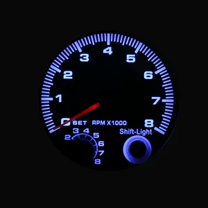 12V 3.75 düymə universal avtomobil mavi işıqlı taxometr, avtomobil modifikasiyası