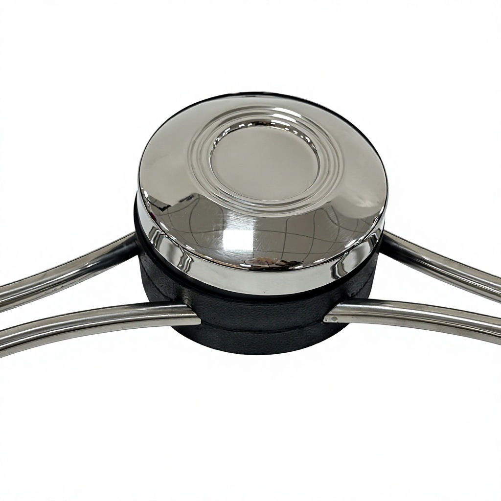 Three-spoke stainless steel 304 foam soft-grip ship steering wheel, yacht rudder wheel, marine steering wheel