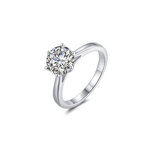 Cross-Border Douyin Kuaishou Influencer Live Classic t Brand Six-Prong Moissanite Ring Women's Couple Gift Proposal Ring