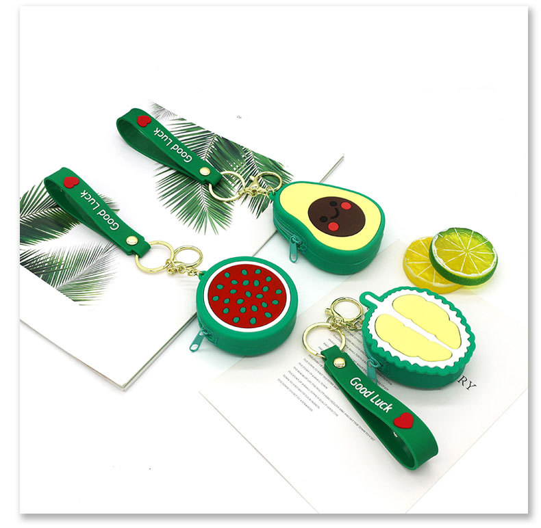 1 Piece Quantity Casual, Daily Occasion Kid'S Women's Animal Cartoon Fruit Silica Gel Zipper Kids Wallets