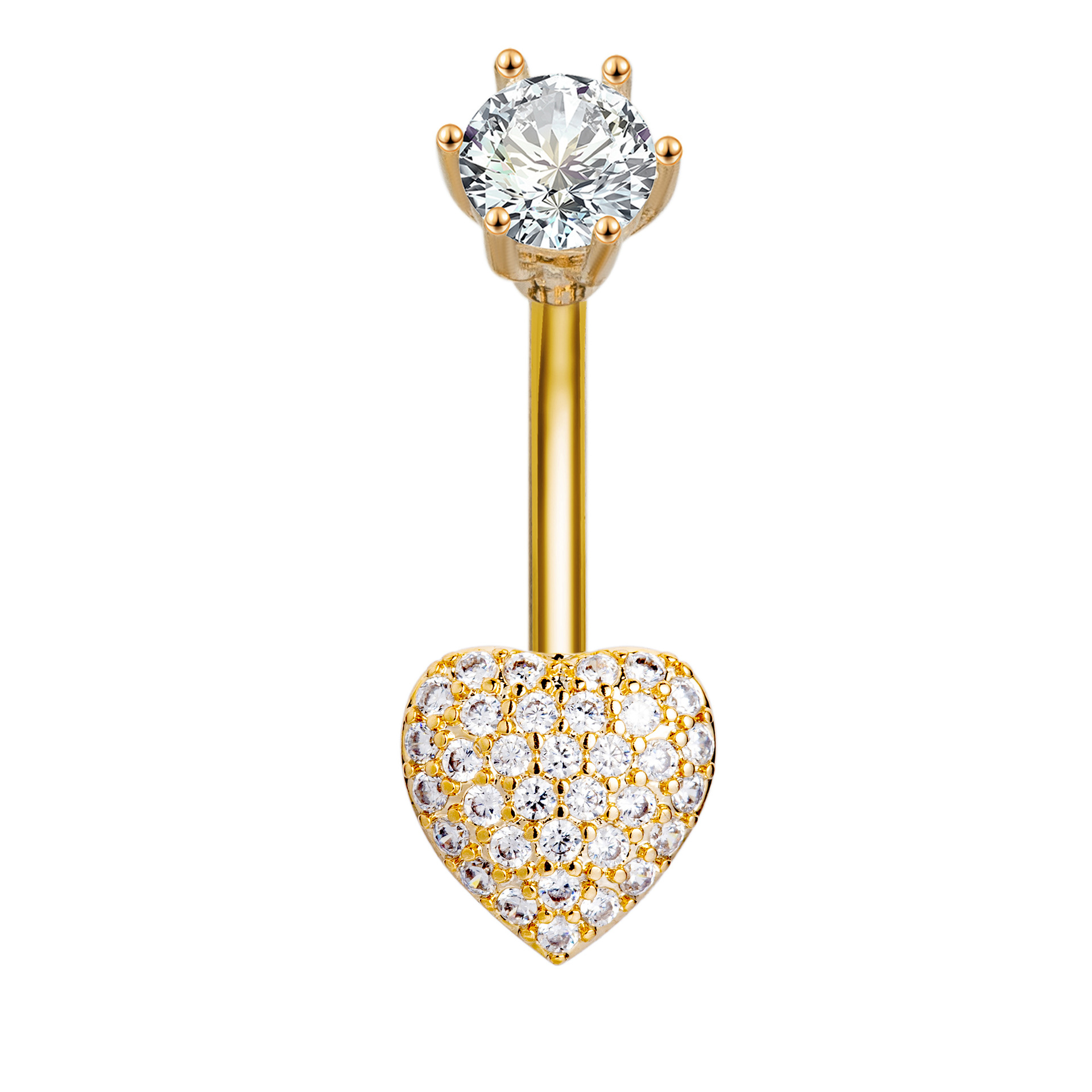 Piercing do pupíku srdce a koruna se zirkonem 3a_voghion.com