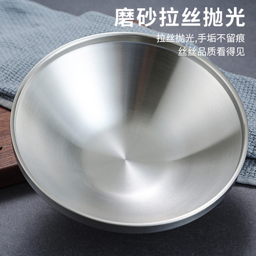 304 Korean stainless steel fruit salad bowl Internet celebrity cold noodle bowl instant noodle bowl golden v-shaped bowl snail noodle ramen bowl