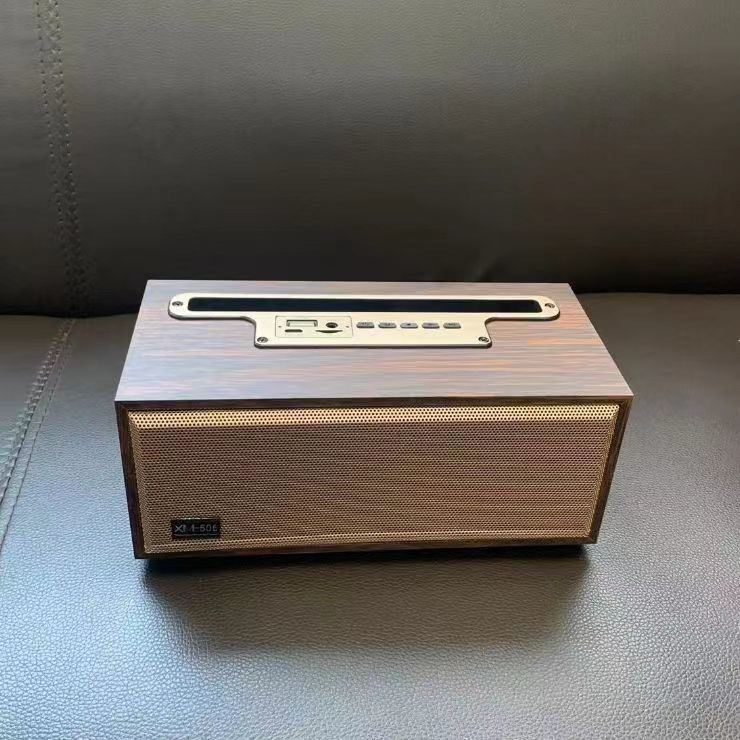 クロスボーダーXM-505無線bluetoothスピーカーデスクトップ木製レトロラジオミニポータブル小型オーディオカード|undefined