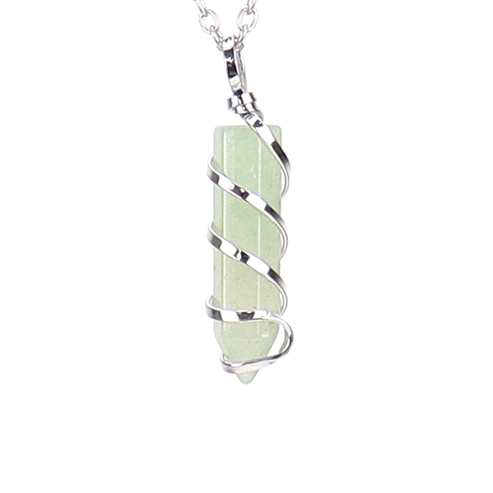 20g Weight Pendant Necklace Classification 1 Piece Quantity Daily Occasion natural stone Material Spiral Stripe Pattern Women'S Gender Knitting Design Streetwear Style 1 Piece Streetwear Spiral Stripe Natural Stone Knitting Pendant Necklace 8