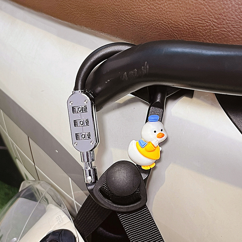 電気自動車ヘルメットロック固定ユニバーサルかわいい漫画高価値バッテリー車ヘルメット盗難防止ロック盗難防止アーティファクト|undefined