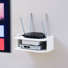 免打孔客厅电视墙上机顶盒架置物架路由器收纳盒壁挂装饰隔板卧室