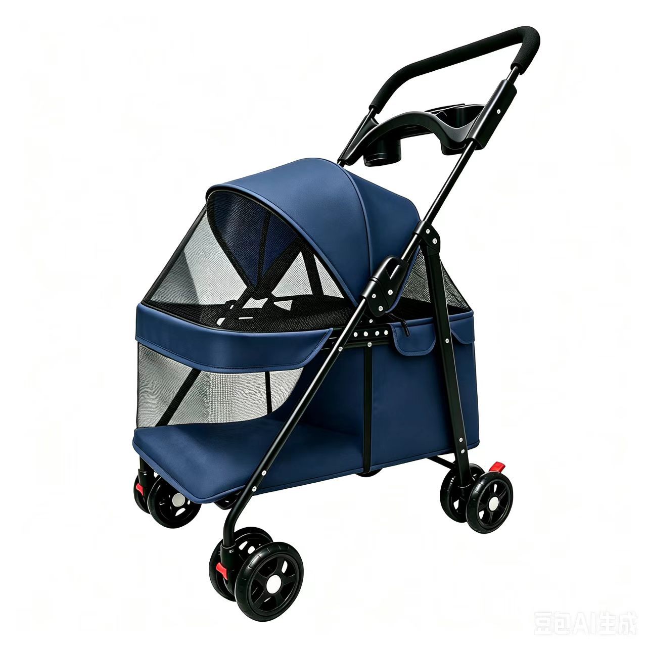 Cochecito Plegable para Mascotas de Metal, Plegable, para Exteriores