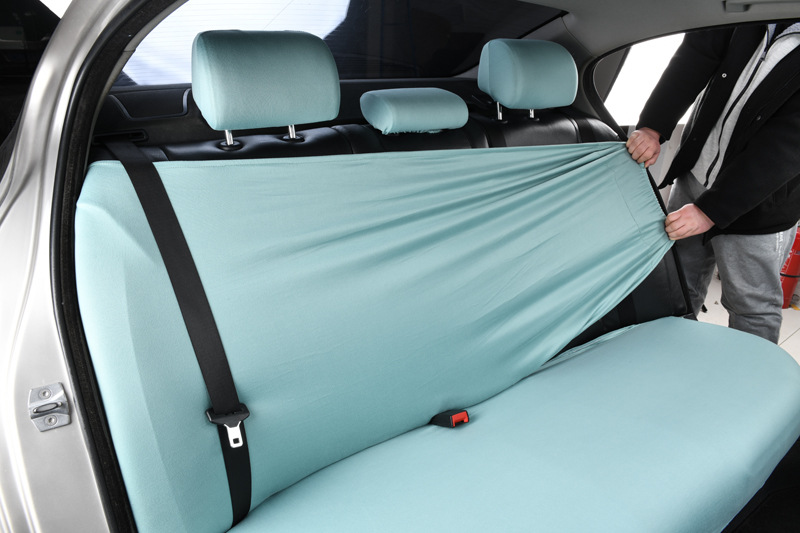 Car Rear Backrest Protective Cover Elastic Four-Season Universal Fabric Dust Cover Backrest Headrest Split Cover