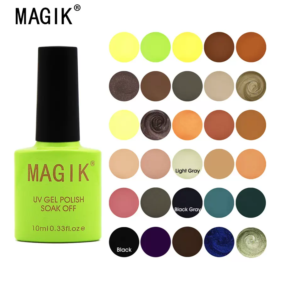 MAGIK No-107亚马逊热卖美甲甲油胶批发持久高亮封层底胶甲油胶