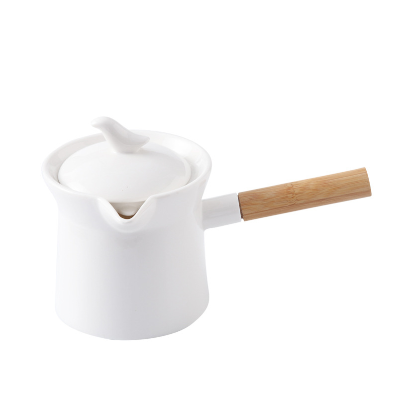 Fábrica directa cerámica flor tetera mango de madera olla eléctrica cerámica estufa especial gran capacidad tetera hogar hervidor frío leche olla