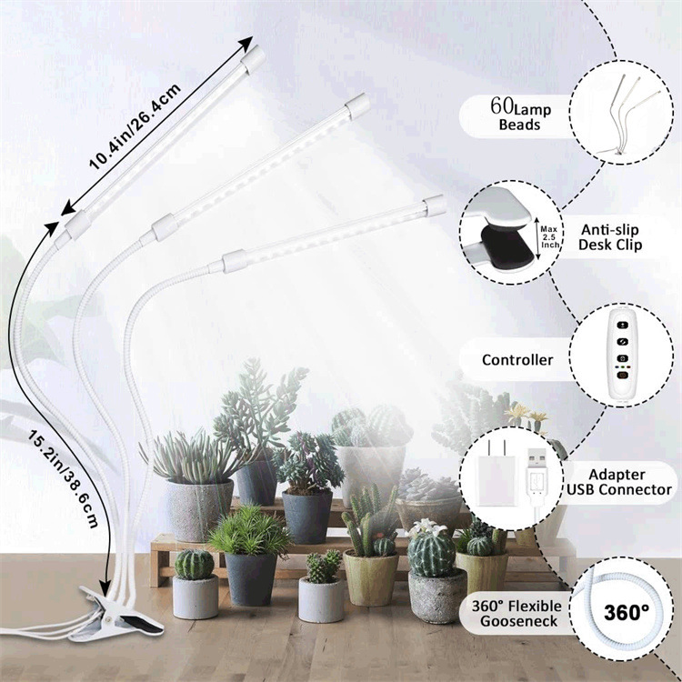 純白led植物灯6000k白色多肉補光灯は室内植物補光を適用する|undefined