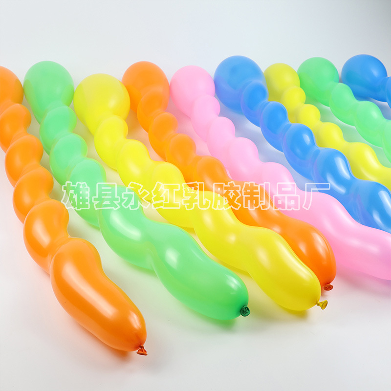 Tornillo de torsión espeso espiral 100 globos de látex para suministros de fiesta de globo de forma especial larga bola de dragón