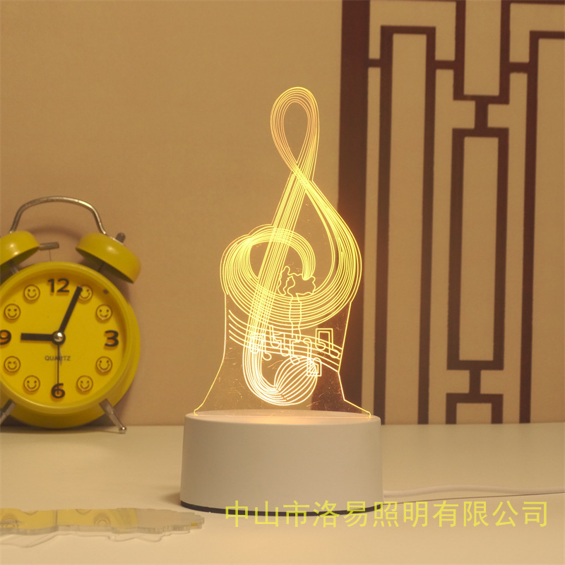 3D lámpara de noche acrílica atmósfera regalos de cabecera atmósfera lámpara de evento regalos al por mayor DIY lámpara de escritorio ideas de Navidad
