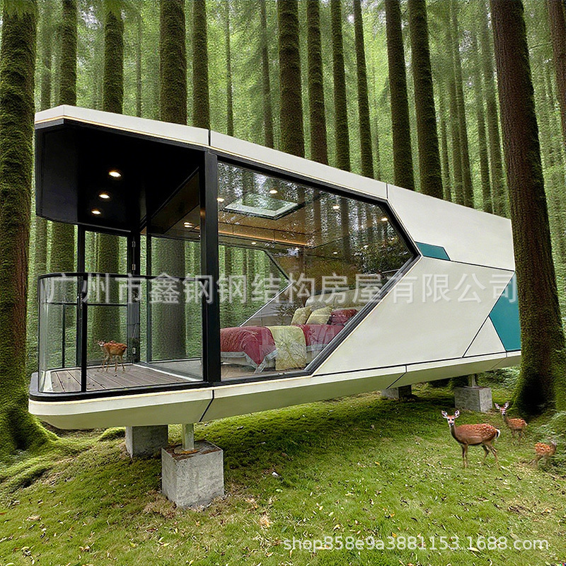 Australian Space Capsule House 30 Square Meters, Two Bedrooms and One Bathroom with Balcony Capsule Hotel B&B Mobile Room