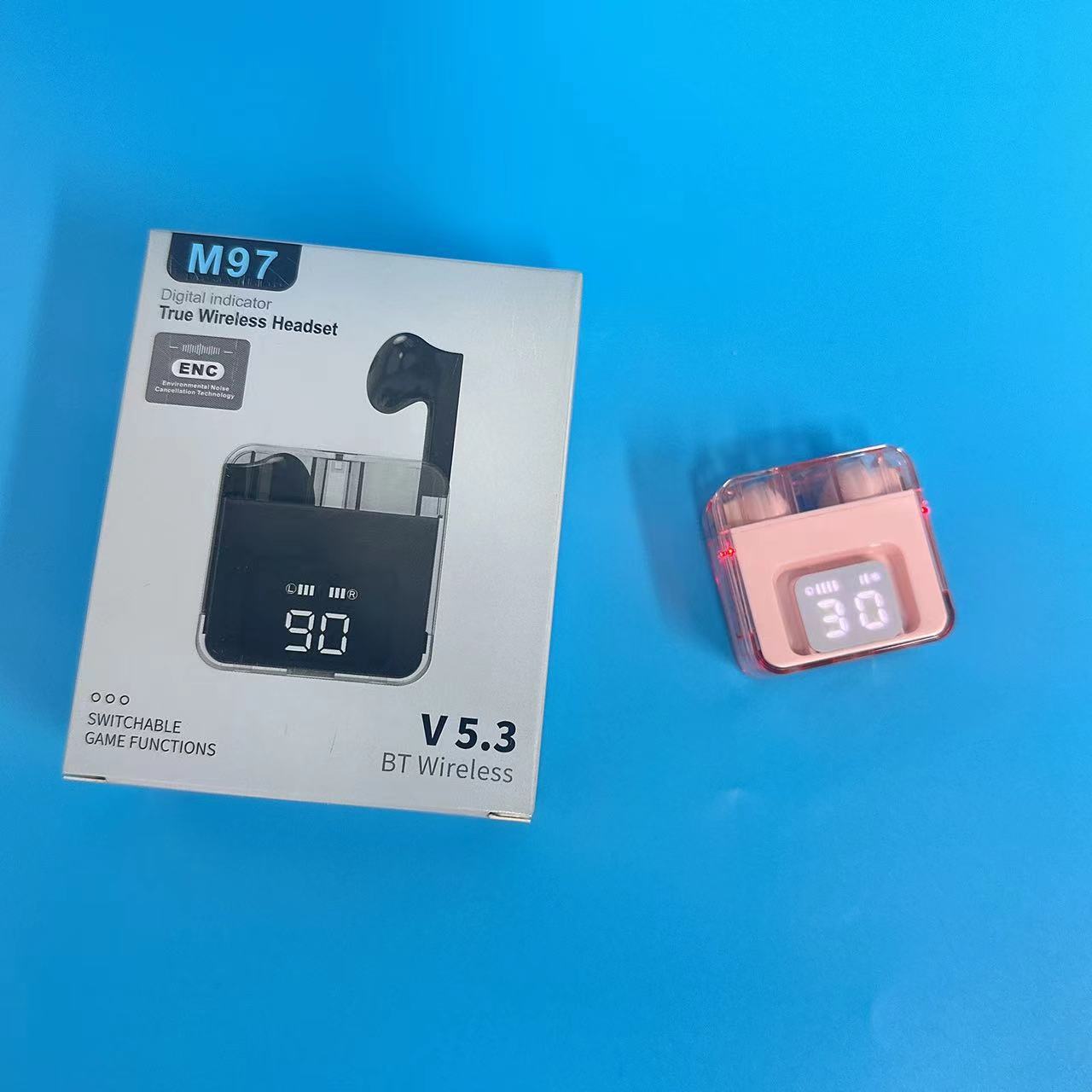Modelo privado explosivo transfronterizo YD03 M90 F9-5C M25 E7S Pantalla digital táctil TWS 5.4 Auriculares Bluetooth F9