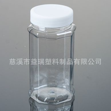透明八角蜂蜜瓶400G/塑料瓶(A14)