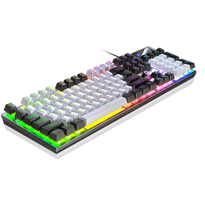 Talla de plata K500 juego teclado con cable color a juego luminoso sensación mecánica Rosa escritorio accesorios de computadora transfronteriza al por mayor