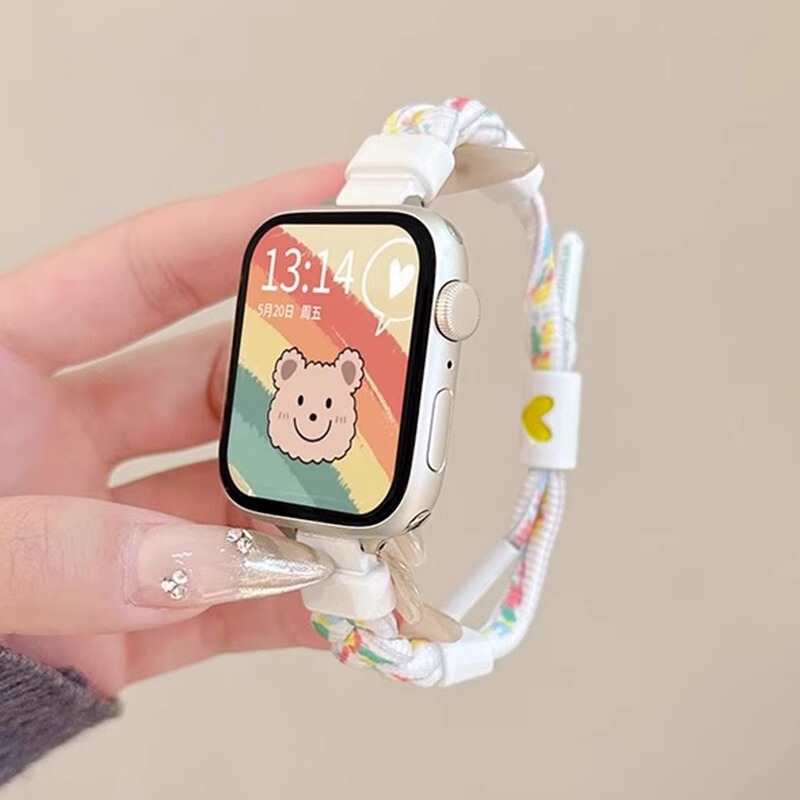 Suitable for Apple S10 Watch Iwatch9 Strap Applewatch8 Braided Bracelet S9 Girls S8 Niche S7