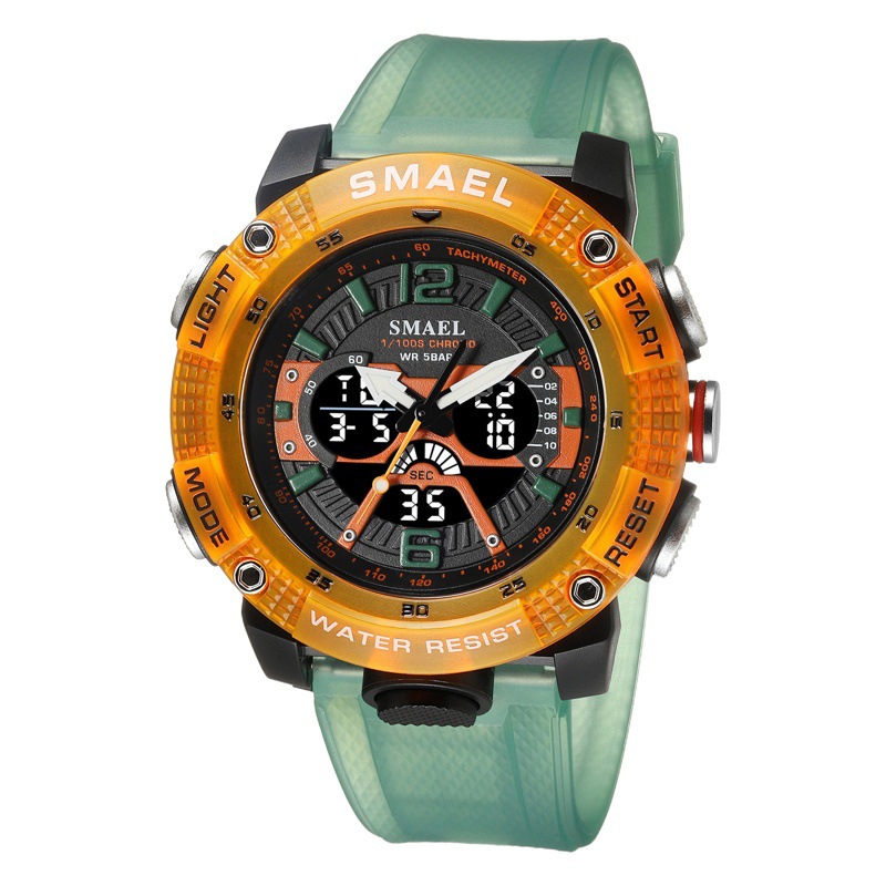 SMAEL Smale casual impermeable reloj digital doble pantalla deportes al aire libre multifuncional luminoso reloj de los hombres