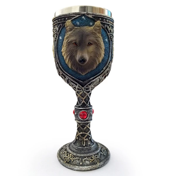 C wolf head tall cup