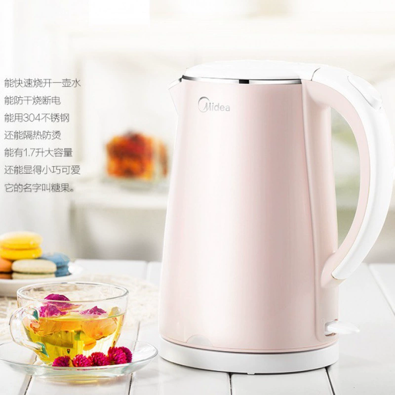 Чайник Midea, для домашнего использования, нержавеющая сталь AISI 304