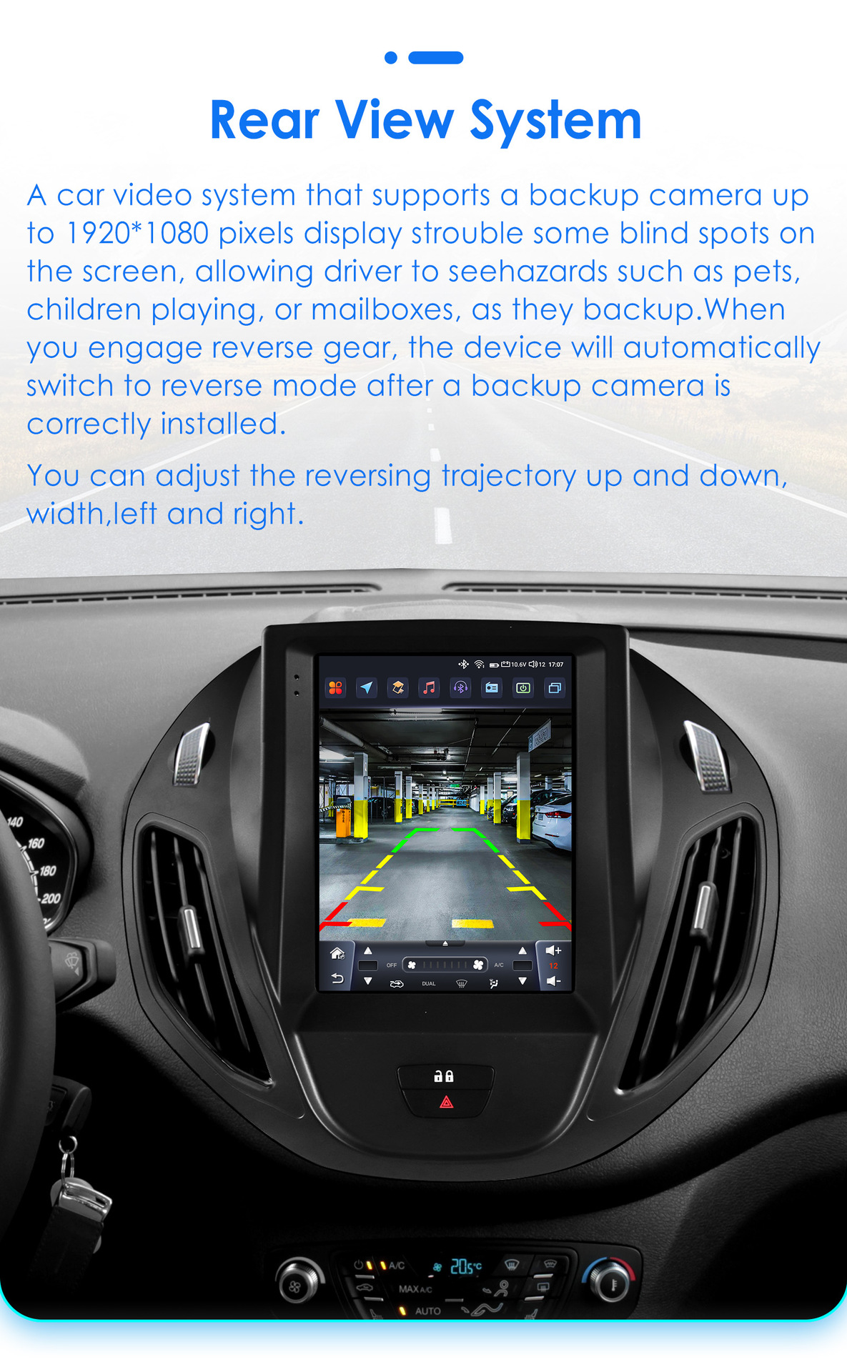 Suitable for 13-21 Models of Ford Tourneo, Vertical Screen Android 9.7inch Car Gps Navigation