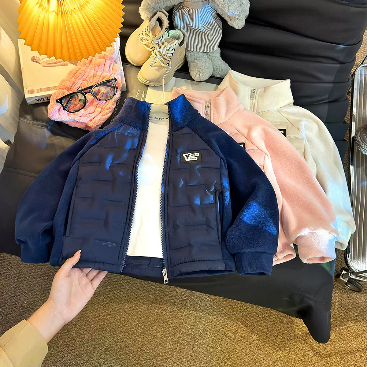 儿童棉服外套秋冬男童女童校服内搭新款保暖轻薄保暖上衣实体品质